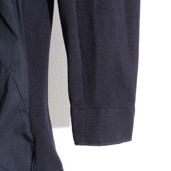 Jil Sander Black Button Up Drawstring Cinch Waist Shirt Mixed Media Size 44 - Picture 6 of 13